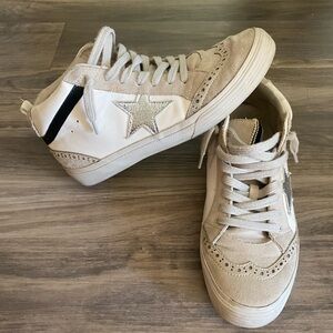 ShuShop Paulina White Lizard High Top Sneaker